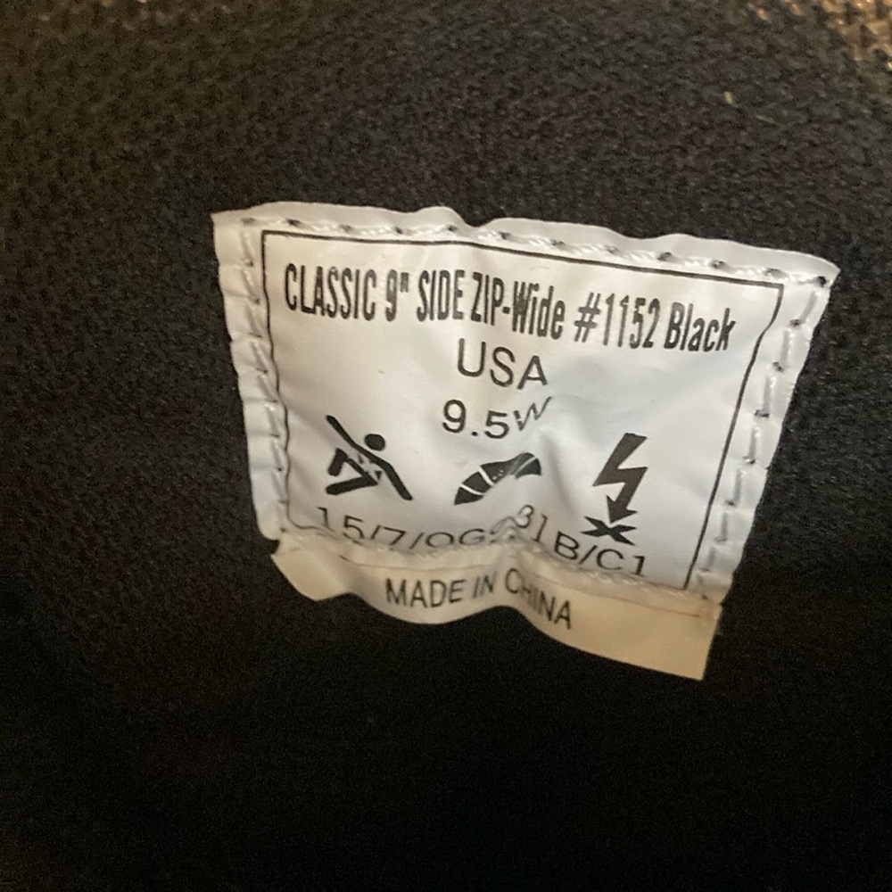 High black tactical boot men’s 9.5W